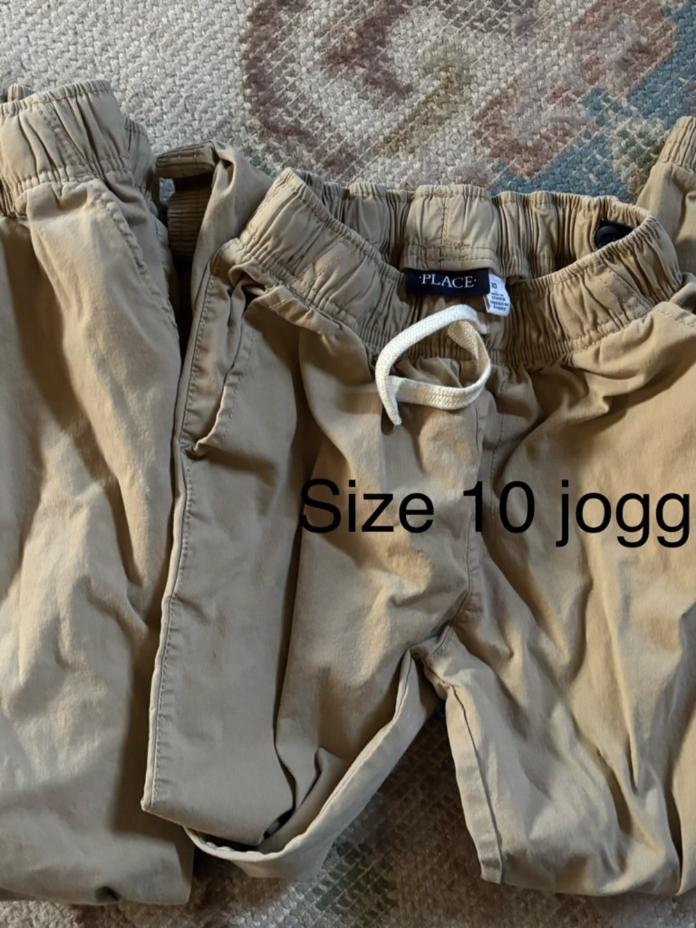The Children's Place Khaki Drawstring Jogger Pants
